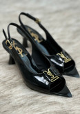 کفش پاشنه زنانه مدل ysl جلو باز
