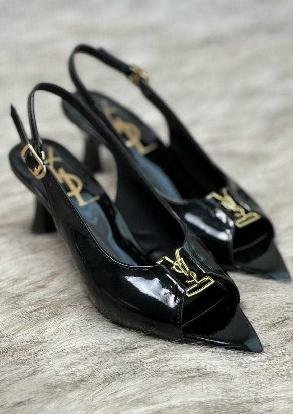 کفش پاشنه زنانه مدل ysl جلو باز