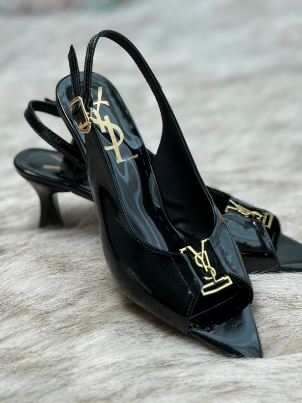 کفش پاشنه زنانه مدل ysl جلو باز